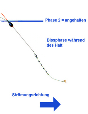 posenangeln im strömenden Gewässer